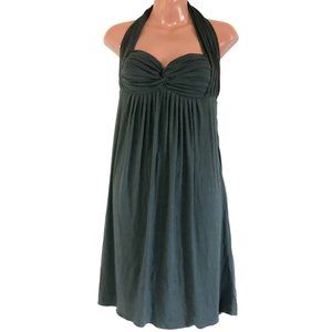 CATHERINE MALANDRINO Angora Blend Womens Green Halter Dress Small S